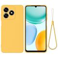Honor X5d/X5d Plus Liquid Silicone Case with Hand Strap - Yellow