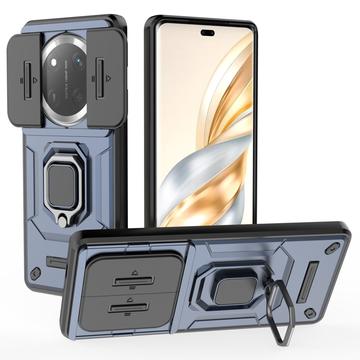 Honor X60 Pro Rotary Ring Hybrid Case with Camera Shield - Blue