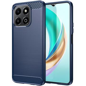 Honor X6b Brushed TPU Case - Carbon Fiber - Blue