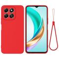 Honor X6c Liquid Silicone Case with Hand Strap