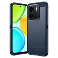 Honor X6e Brushed TPU Case - Carbon Fiber - Blue