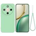 Honor X70/X9d/Magic8 Lite Liquid Silicone Case with Hand Strap - Green