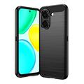 Honor X7e Brushed TPU Case - Carbon Fiber - Black