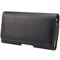 iPhone 6 / 6S Horizontal Holster Leather Case - Black
