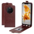 Huawei Mate 50 Vertical Flip Case with Card Slot - Brown
