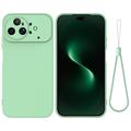 Huawei Nova 15 Ultra Liquid Silicone Case with Hand Strap - Green