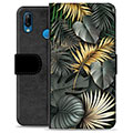 Huawei P20 Lite Premium Wallet Case - Golden Leaves