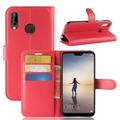 Huawei P20 Lite Wallet Case with Magnetic Closure - Red