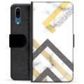Huawei P20 Premium Wallet Case - Abstract Marble