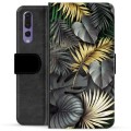 Huawei P20 Pro Premium Wallet Case - Golden Leaves