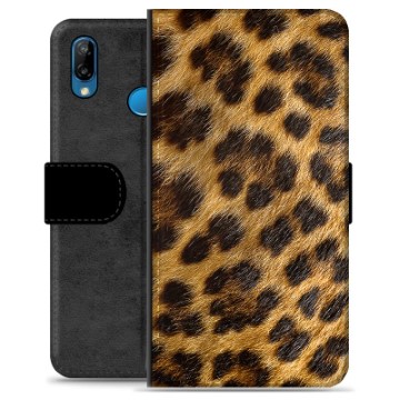 Huawei P20 Lite Premium Wallet Case - Leopard