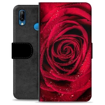 Huawei P20 Lite Premium Wallet Case - Rose