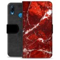 Huawei P30 Lite Premium Wallet Case - Red Marble