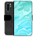 Huawei P30 Pro Premium Wallet Case - Blue Marble