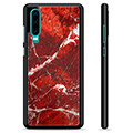 Huawei P30 Protective Cover - Red Marble