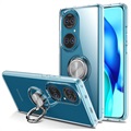 Huawei P50 TPU Case with Ring Holder - Transparent