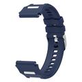 Huawei Watch GT 7/GT 7 Pro Quick Release Dual-Color Silicone Sports Strap - Dark Blue / White