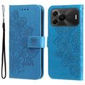 Huawei nova 16 SE Mandala Wallet Case with Wrist Strap - Blue