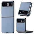 Motorola Razr 40 Hybrid Case - Carbon Fiber - Blue