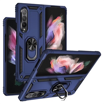 Samsung Galaxy Z Fold3 5G Hybrid Case with Metal Kickstand - Blue