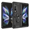 Samsung Galaxy Z Fold4 5G Hybrid Case with Metal Kickstand - Black