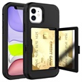 iPhone 12 Mini Hybrid Case with Hidden Mirror & Card Slot - Black