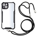 iPhone 13 Mini Hybrid Case with Lanyard - Black