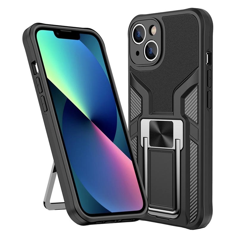 iPhone 14 Hybrid Case with Metal Kickstand