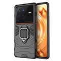 Vivo X80 Pro Hybrid Case with Ring Holder - Black