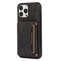 iPhone 14 Hybrid Case with Wallet - Black