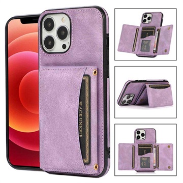 iPhone 14 Pro Hybrid Case with Wallet - Purple