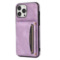 iPhone 14 Pro Hybrid Case with Wallet - Purple