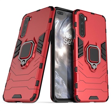 OnePlus Nord Hybrid Case with Ring Holder - Red