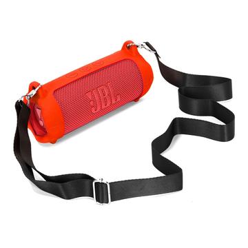 JBL Flip 7 Portable Silicone Case with Shoulder Strap - Black