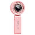 JF133 Portable Handheld Foldable Fan - 3600mAh - Pink