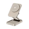 JJT-C42 Qi2 3-in-1 Aluminium Alloy Foldable Magnetic Wireless Charger - 15W - Titanium