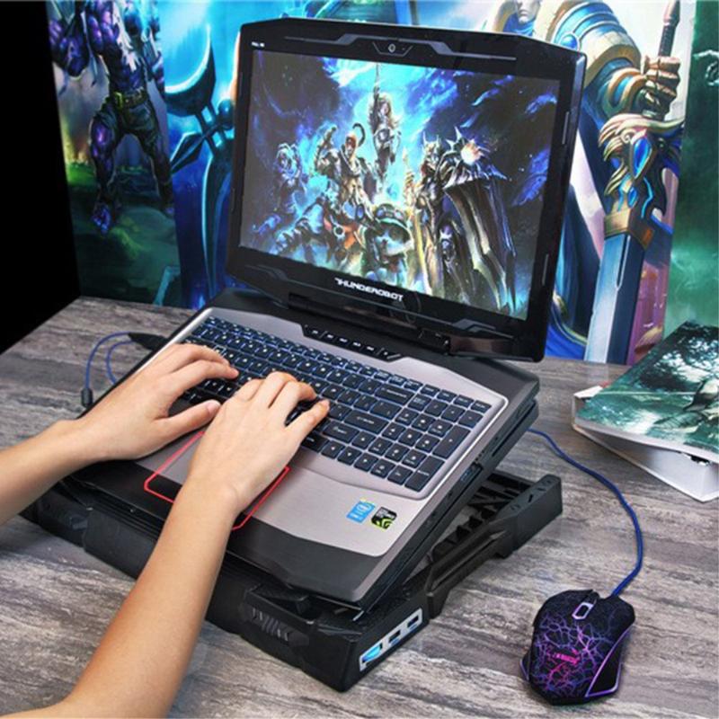 JM K1 Laptop Cooler Folding Notebook Cooling Fan with 2 USB Port