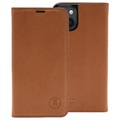 JT Berlin BookCase Tegel iPhone 13 Mini Flip Leather Case - Cognac