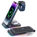 Joyroom JR-WQN01 3-in-1 Foldable Wireless Charging Station - Black