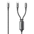 Joyroom S-A57 100W 2-in-1 Charging Cable - 1.5m - Grey