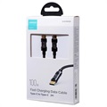 Joyroom S-CC100A20 Braided USB-C Cable - 100W, 2m - Black