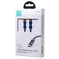 Joyroom S-CC100A20 Braided USB-C Cable - 100W, 2m - Blue
