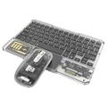 KB333 Transparent Bluetooth Keyboard and Mouse - Grey