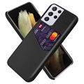 KSQ Samsung Galaxy S21 Ultra 5G Case with Card Pocket - Black