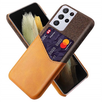 KSQ Samsung Galaxy S21 Ultra 5G Case with Card Pocket - Coffee