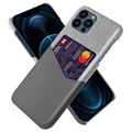 KSQ iPhone 13 Pro Case with Card Pocket - Grey