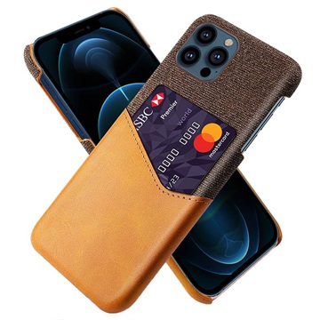 KSQ iPhone 13 Pro Max Case with Card Pocket - Brown