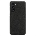 KSQ Cloth Coated Samsung Galaxy S22 5G Plastic Case - Black