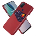 KSQ OnePlus Nord N10 5G Case with Card Pocket - Red