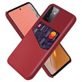KSQ Samsung Galaxy A72 5G Case with Card Pocket - Red
